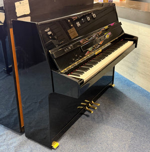Secondhand Schaefer 109 Upright Piano Polished Ebony | Bolton Store