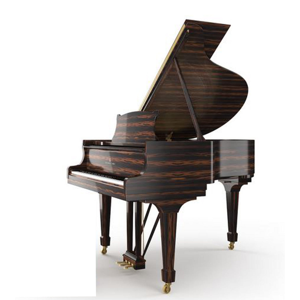 Steinway Crown Jewel Model M Acoustic Grand Piano Maccassar Ebony