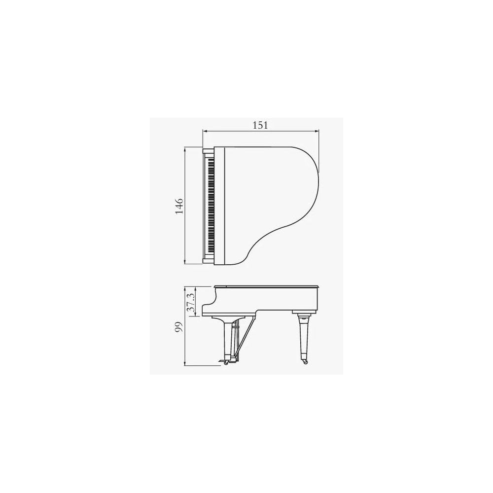 Yamaha Disklavier Enspire DGB1K Acoustic Grand Piano Polished White