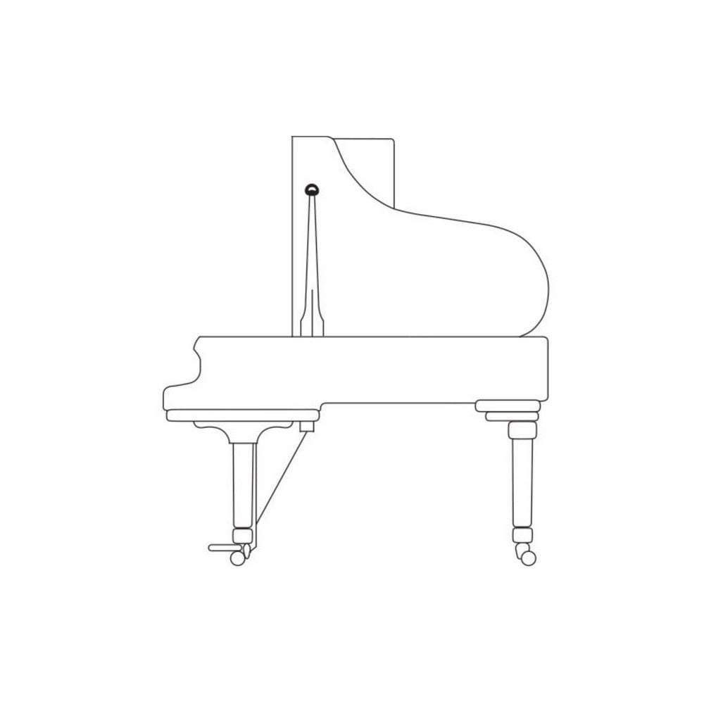 Steinway Model M Acoustic Grand Piano Ebony Polish