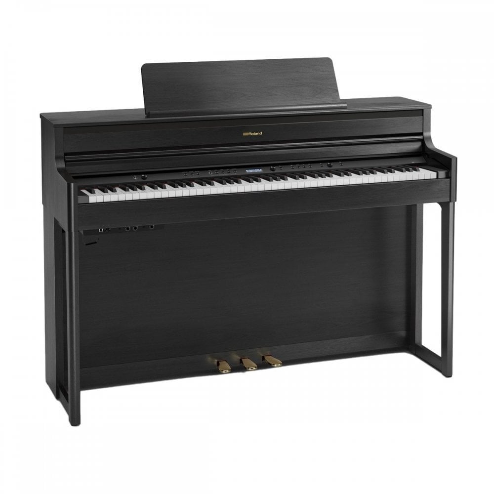 Roland HP704 Premium Concert Class Digital Piano Standard Package Charcoal Black