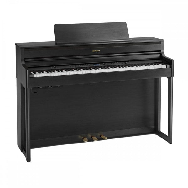 Roland HP704 Premium Concert Class Digital Piano Standard Package Charcoal Black