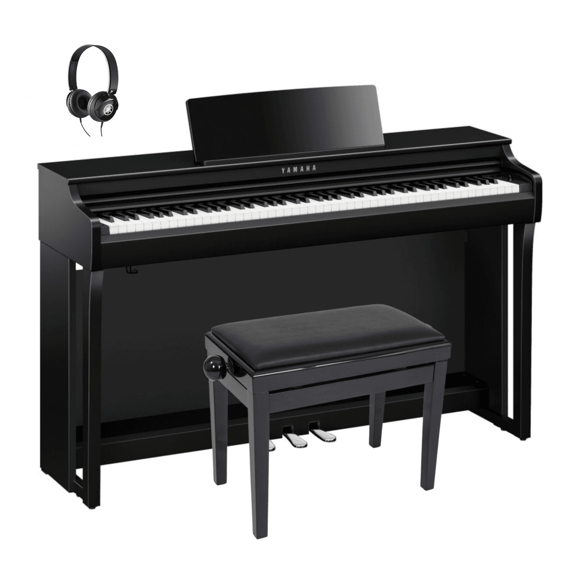 Yamaha CLP825 Clavinova Digital Piano Standard Package Polished Ebony