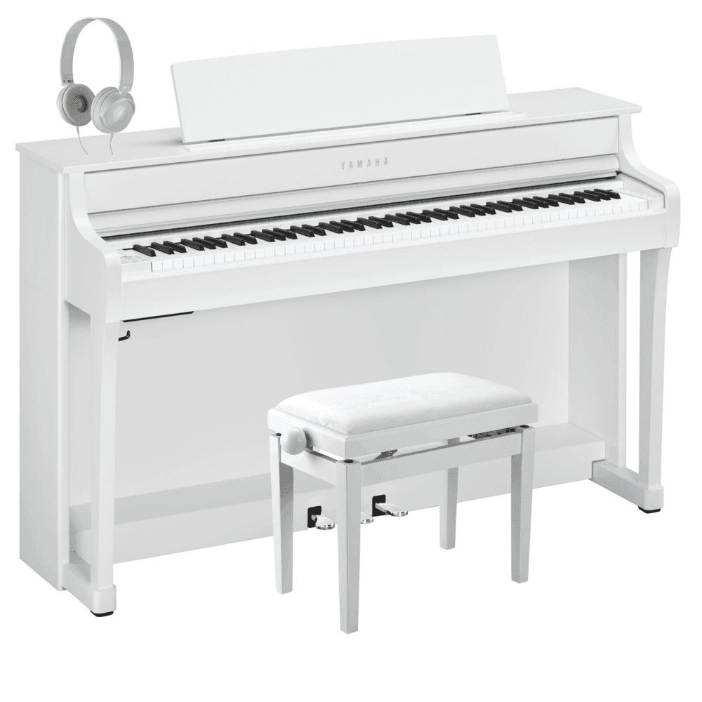 Yamaha CLP845 Clavinova Digital Piano Standard Package White Satin