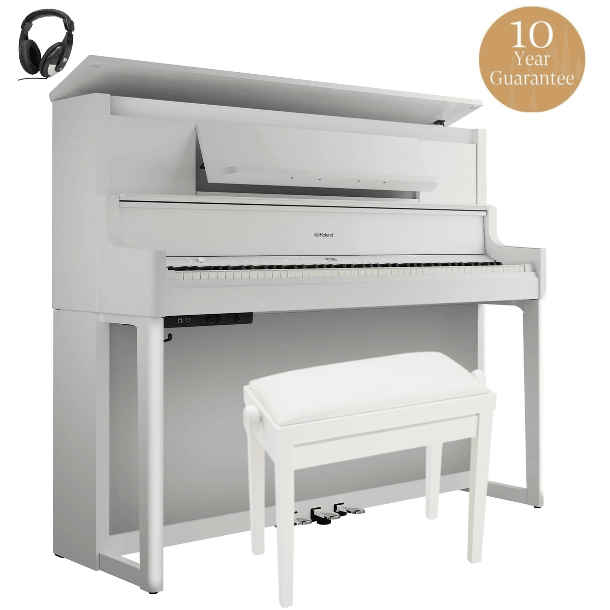 Roland LX9 Digital Piano Standard Package Polished White
