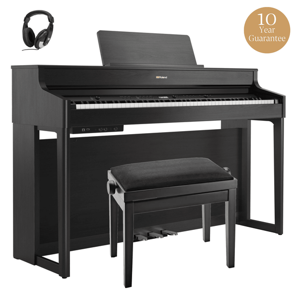 Roland HP702 Concert Class Digital Piano Standard Package Charcoal Black