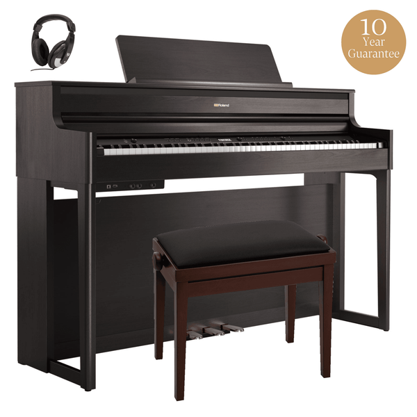 Roland HP704 Premium Concert Class Digital Piano Standard Package Dark Rosewood
