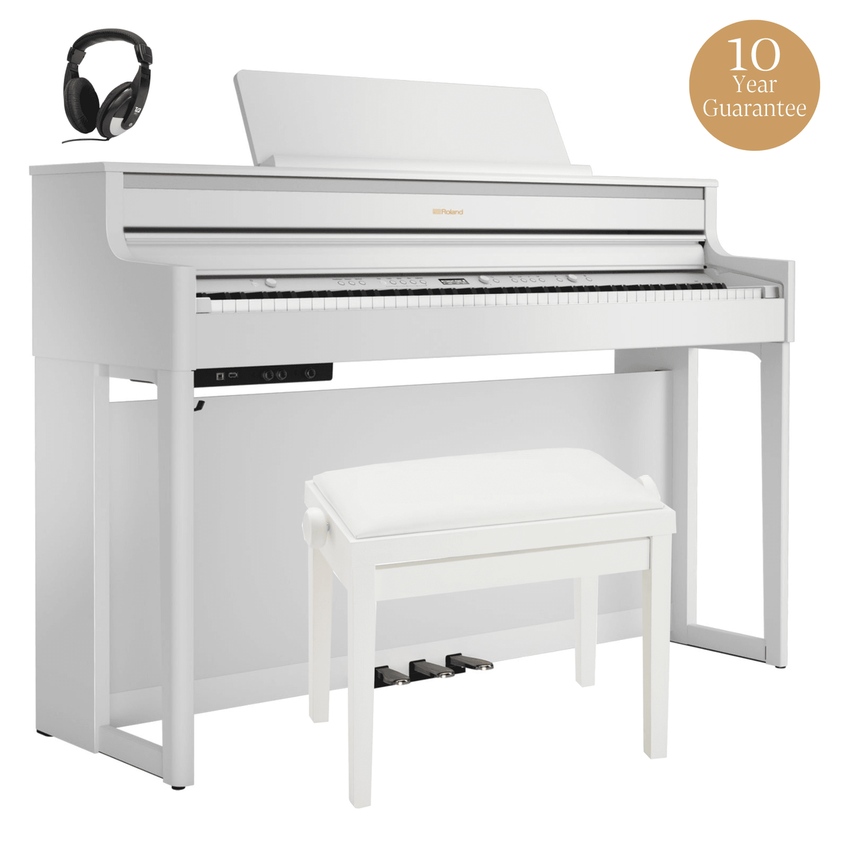 Roland HP704 Premium Concert Class Digital Piano Standard Package White