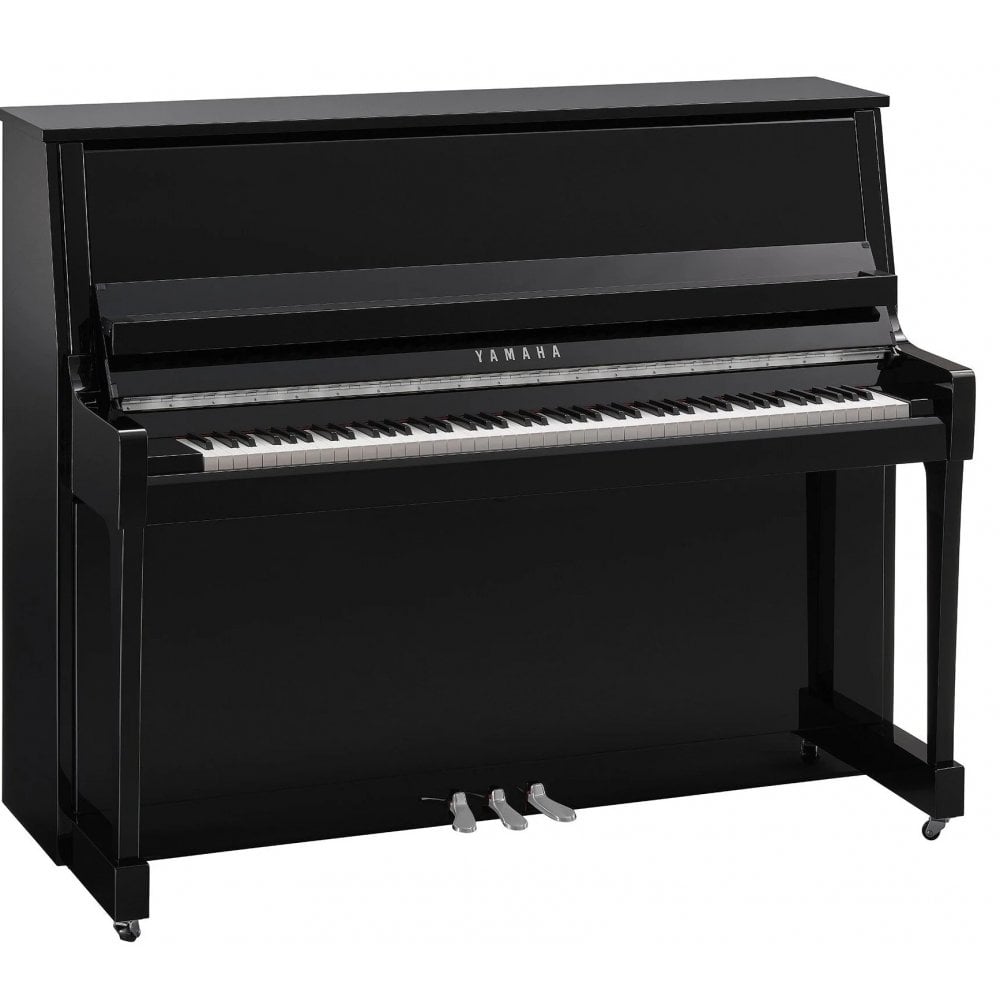 Yamaha B30 PEC Upright Acoustic Piano Polished Ebony With Chrome Fittings