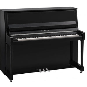 Yamaha B30 PEC Upright Acoustic Piano Polished Ebony With Chrome Fittings