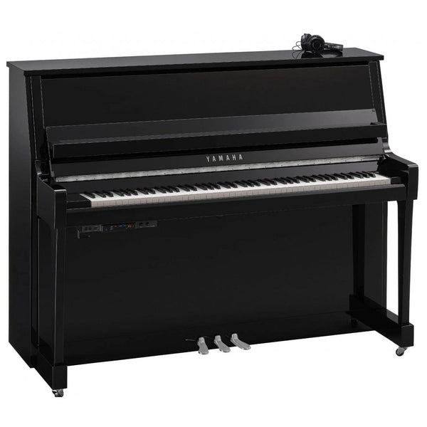Yamaha B20SC3 PEC Silent Upright Acoustic Piano Polished Ebony With Chrome Fittings