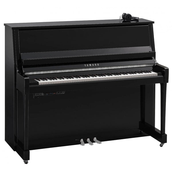 Yamaha B30 SC3 PEC Silent Upright Acoustic Piano Polished Ebony Chrome Fittings