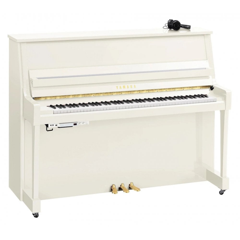 Yamaha B20TC3 PWH TransAcoustic Upright Piano Polished White