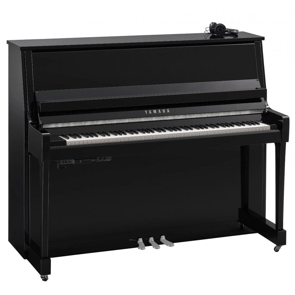 Yamaha B30TC3 PEC TransAcoustic Upright Piano Polished Ebony Chrome Fittings