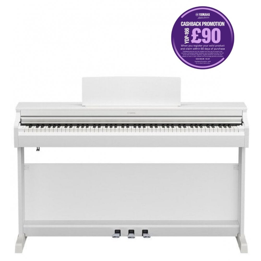 Yamaha YDP166 Digital Piano Satin White