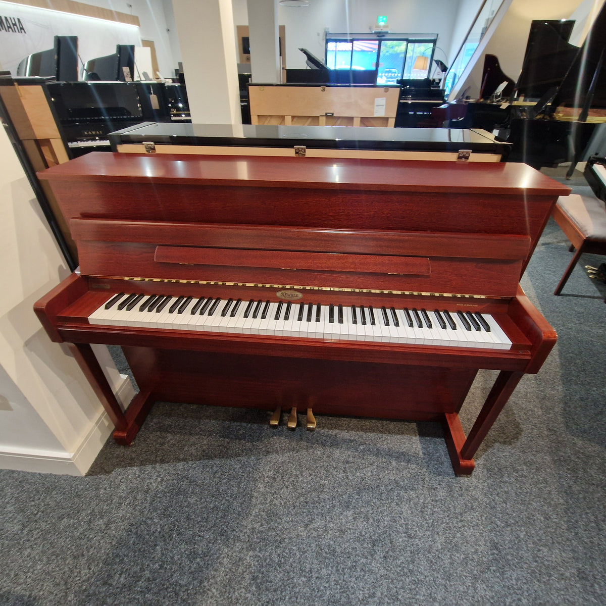 Secondhand Kemble Oxford Mahogany Upright Piano Mahigany Satin | Preston Store