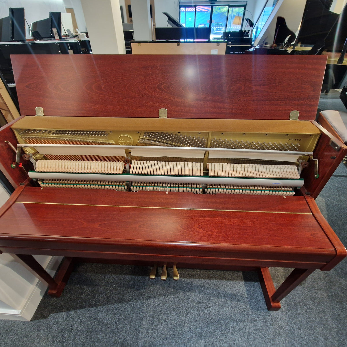 Secondhand Kemble Oxford Mahogany Upright Piano Mahigany Satin | Preston Store