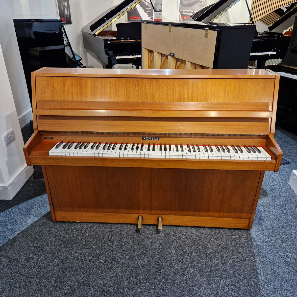 Second Hand Kemble Ambassador Upright Piano - Light Teak | Preston Store