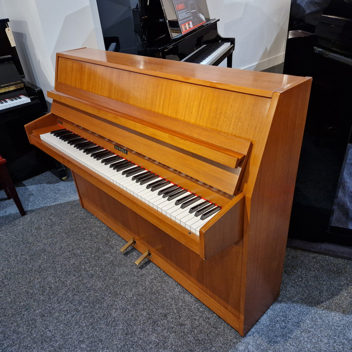 Second Hand Kemble Ambassador Upright Piano - Light Teak | Preston Store