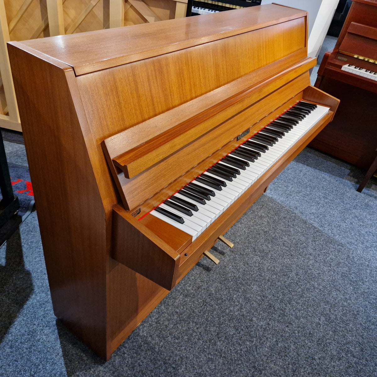 Second Hand Kemble Ambassador Upright Piano - Light Teak | Preston Store