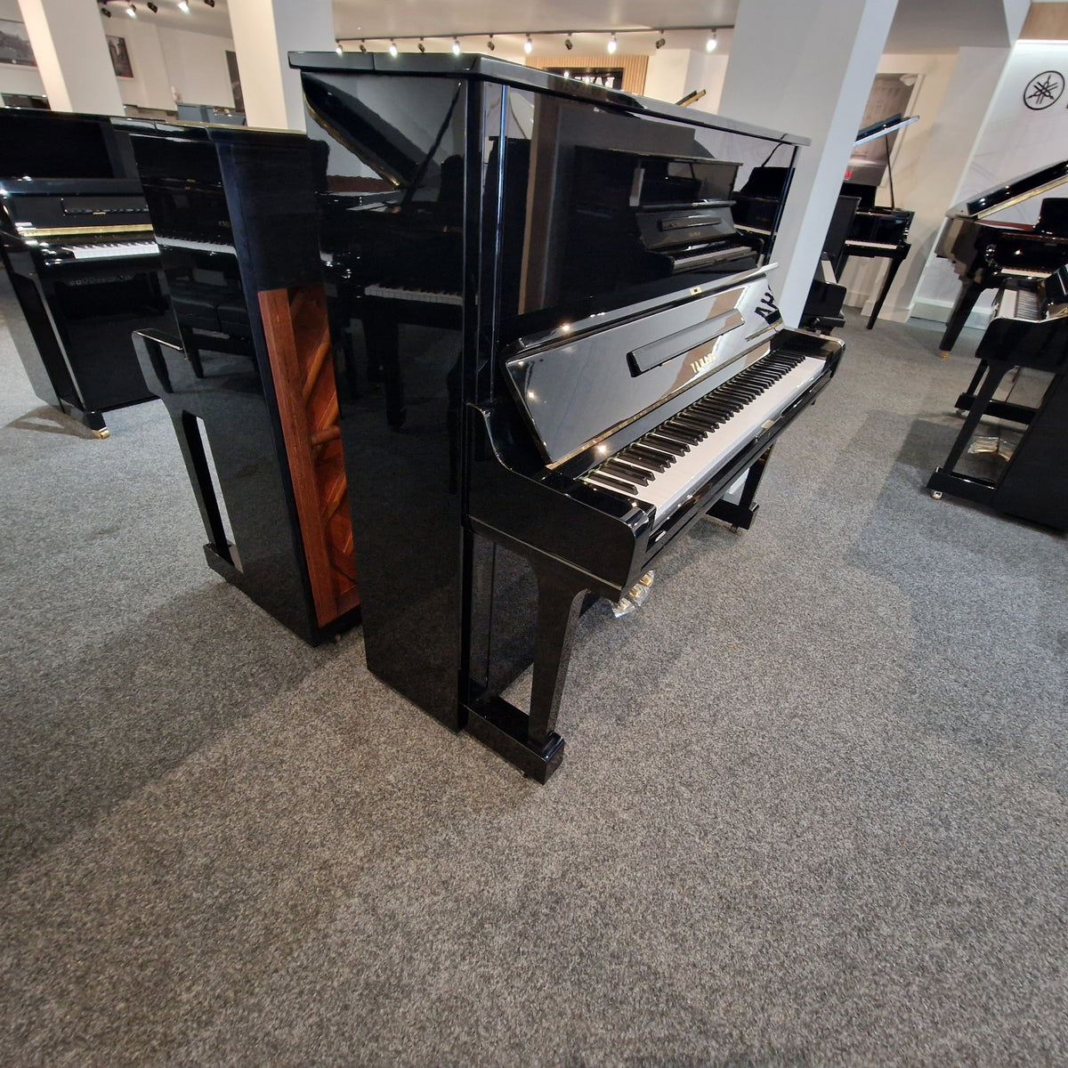 Refurbished Yamaha U3 Upright Piano Polished Ebony - Japan, 1985 | Preston Store