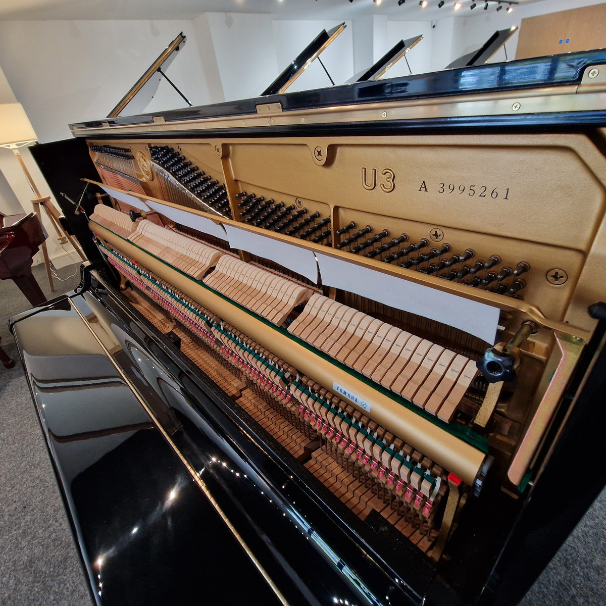 Refurbished Yamaha U3 Upright Piano Polished Ebony - Japan, 1985 | Preston Store