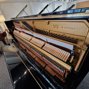 Refurbished Yamaha U3 Upright Piano Polished Ebony - Japan, 1985 | Preston Store