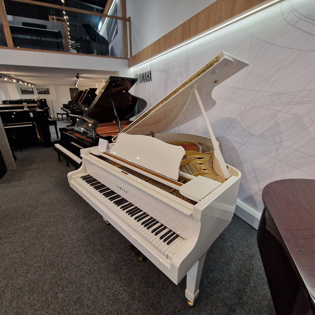 Second Hand Yamaha G2 Grand Piano - Polished White, Approximately 1991 | Preston Store