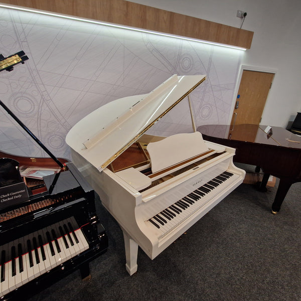Second Hand Yamaha G2 Grand Piano - Polished White, Approximately 1991 | Preston Store