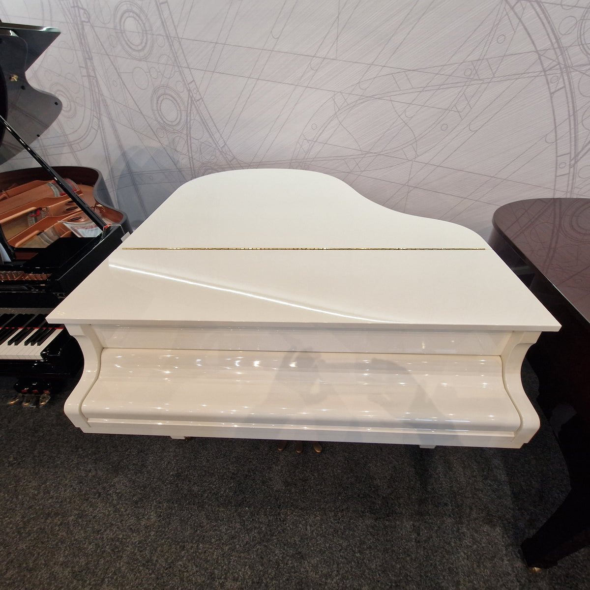 Second Hand Yamaha G2 Grand Piano - Polished White, Approximately 1991 | Preston Store