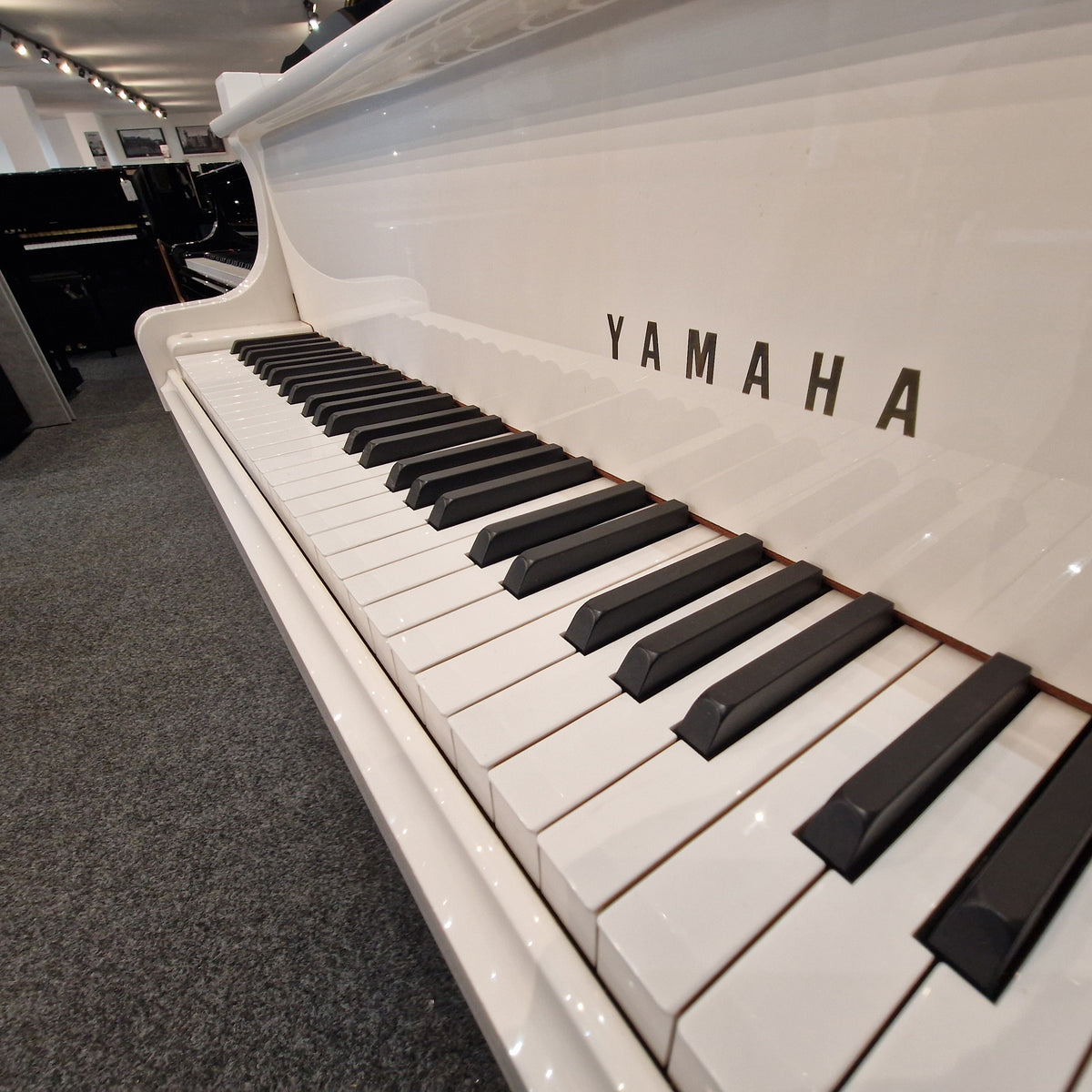 Second Hand Yamaha G2 Grand Piano - Polished White, Approximately 1991 | Preston Store