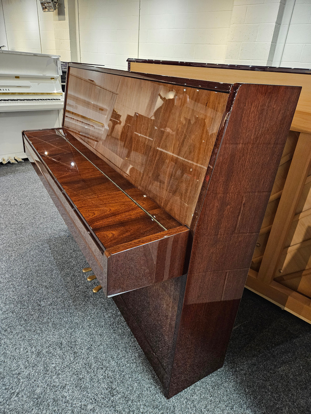 Secondhand Weinbach Acoustic Upright Piano Polished Mahogany