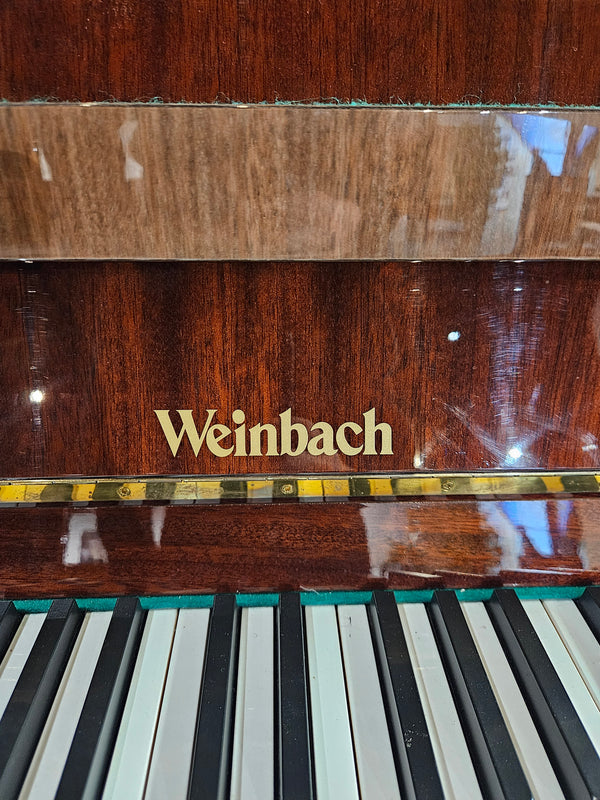 Secondhand Weinbach Acoustic Upright Piano Polished Mahogany