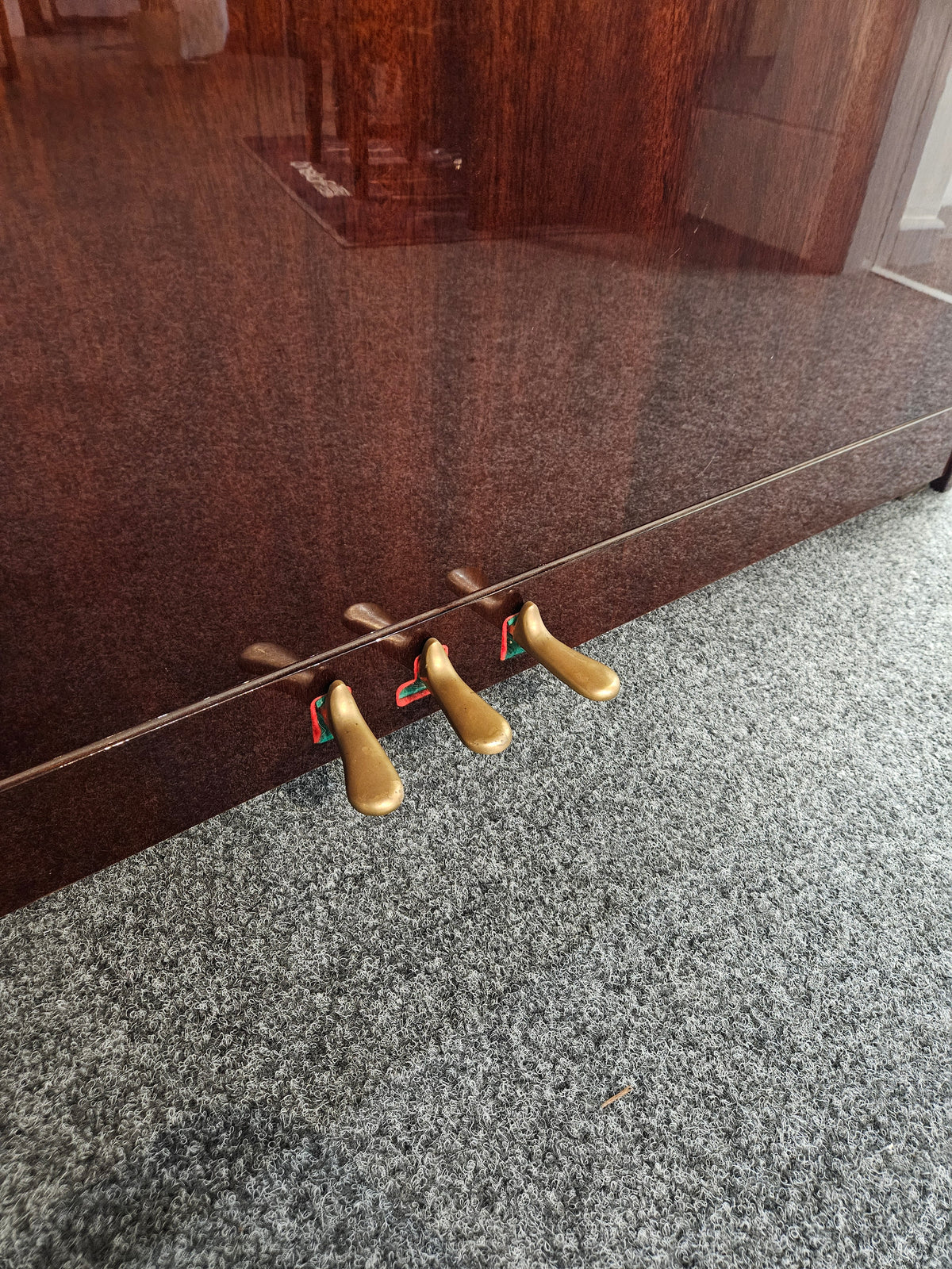 Secondhand Weinbach Acoustic Upright Piano Polished Mahogany
