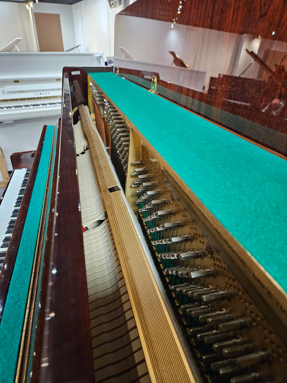 Secondhand Weinbach Acoustic Upright Piano Polished Mahogany