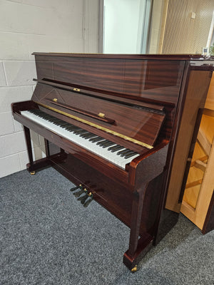 Secondhand Halle & Voight HV122 Acoustic Upright Piano Polished Mahogany