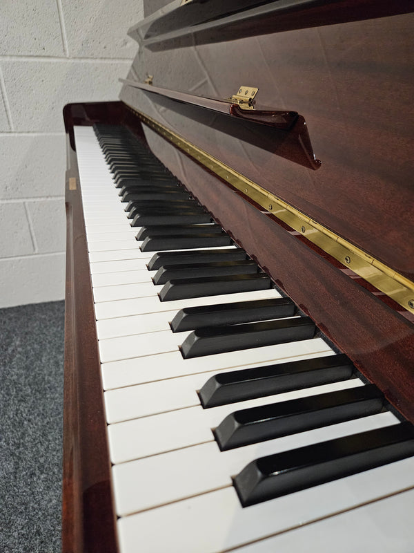 Secondhand Halle & Voight HV122 Acoustic Upright Piano Polished Mahogany