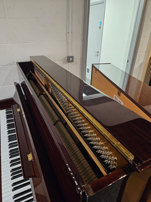 Secondhand Halle & Voight HV122 Acoustic Upright Piano Polished Mahogany