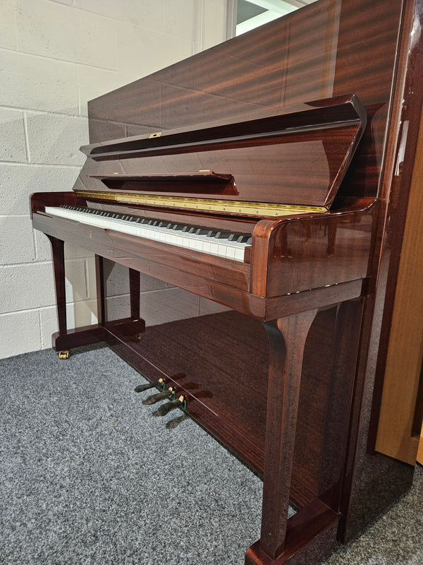 Secondhand Halle & Voight HV122 Acoustic Upright Piano Polished Mahogany