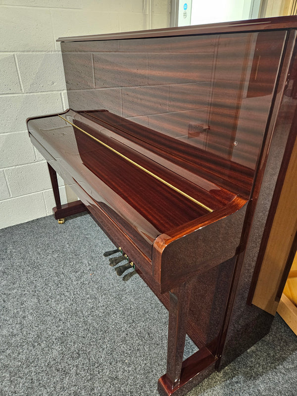 Secondhand Halle & Voight HV122 Acoustic Upright Piano Polished Mahogany