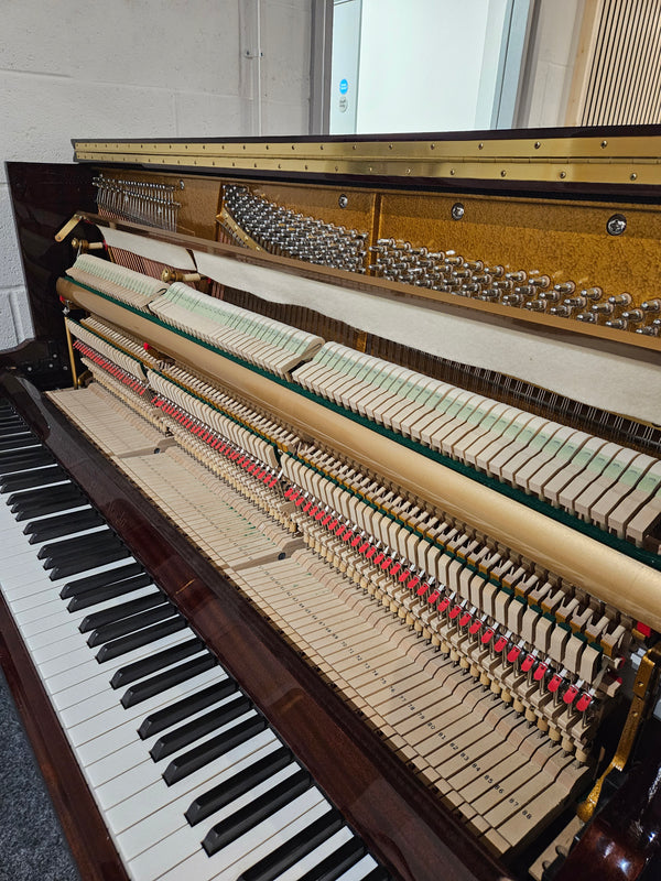 Secondhand Halle & Voight HV122 Acoustic Upright Piano Polished Mahogany