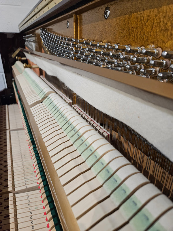 Secondhand Halle & Voight HV122 Acoustic Upright Piano Polished Mahogany