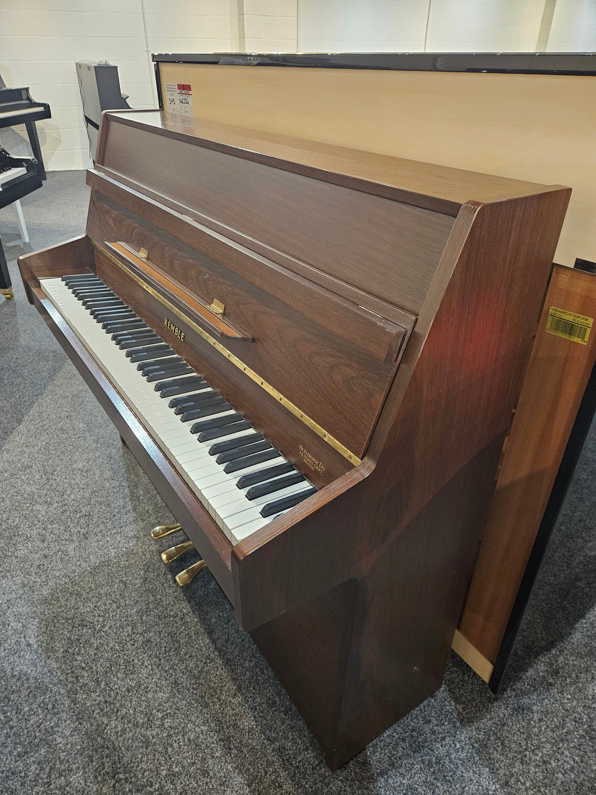 Secondhand Kemble Classic Acoustic Upright Piano Satin Walnut 7 Octaves