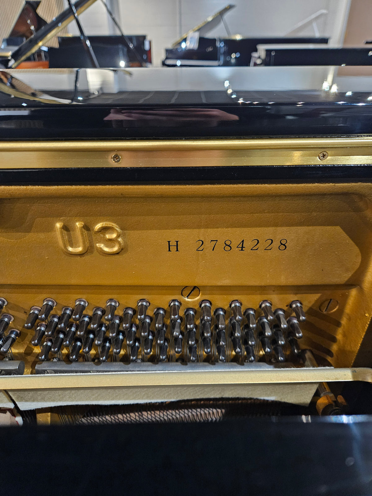 Secondhand Yamaha U3H Acoustic Upright Piano Polished Ebony
