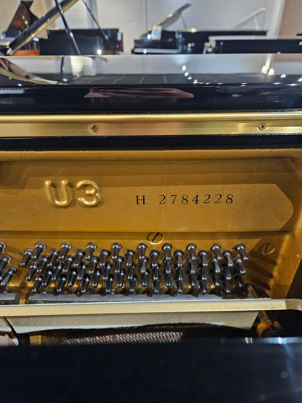 Secondhand Yamaha U3H Acoustic Upright Piano Polished Ebony