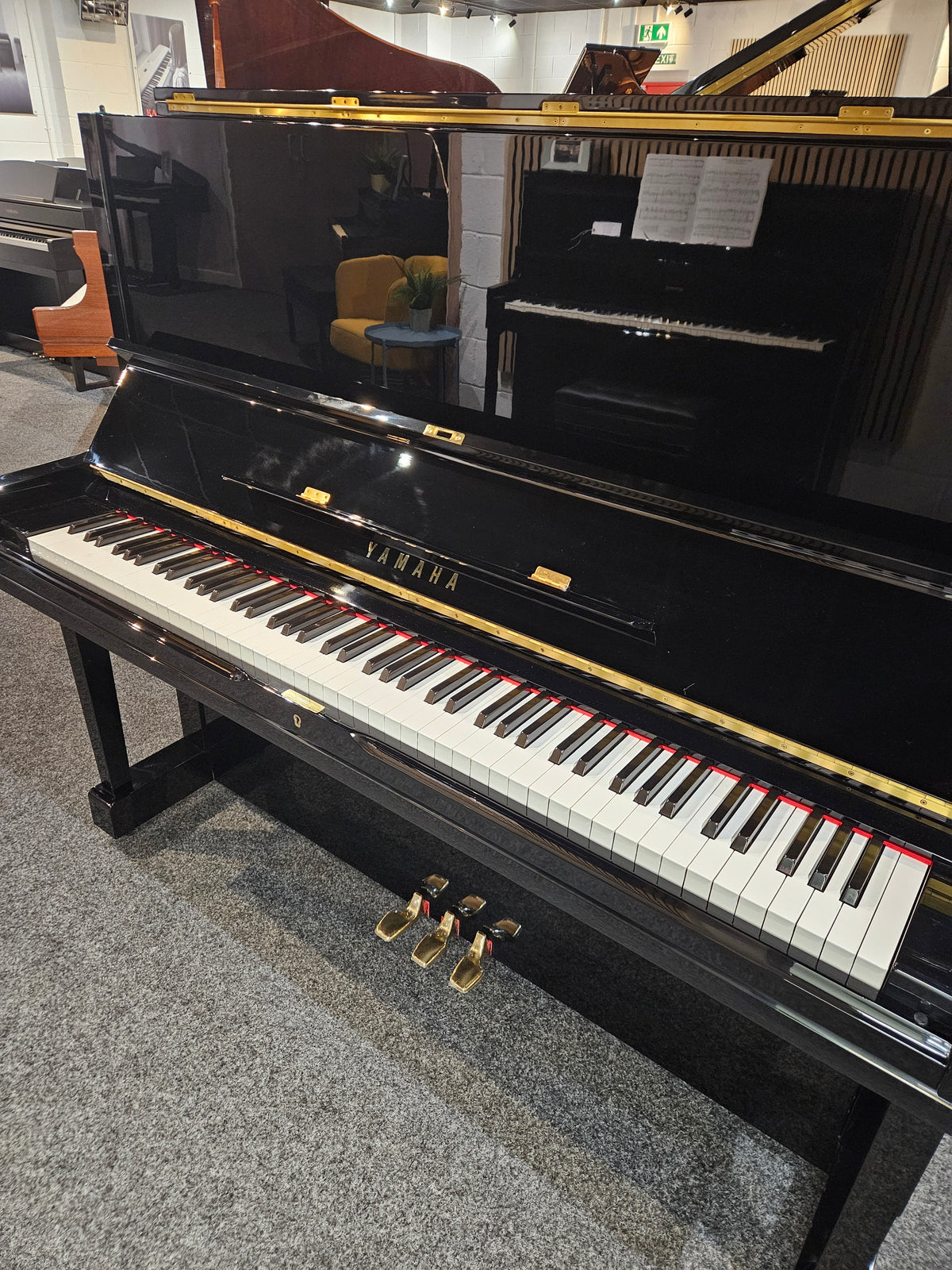 Secondhand Yamaha U3H Acoustic Upright Piano Polished Ebony