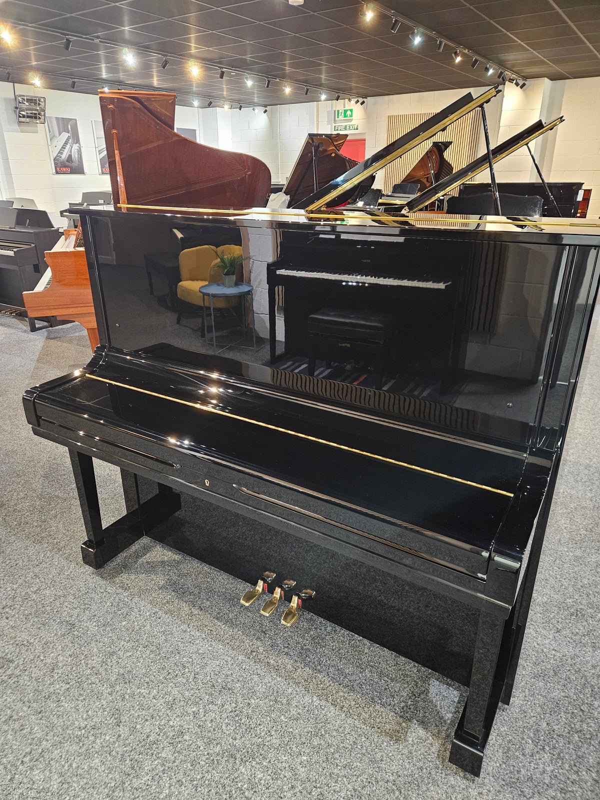Secondhand Yamaha U3H Acoustic Upright Piano Polished Ebony