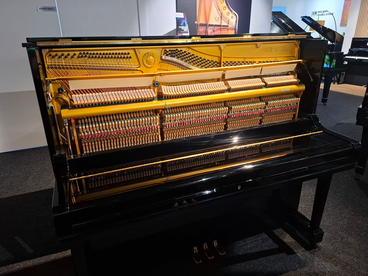 Refurbished Yamaha U3H Acoustic Upright Piano Polished Ebony - Japan, 1973