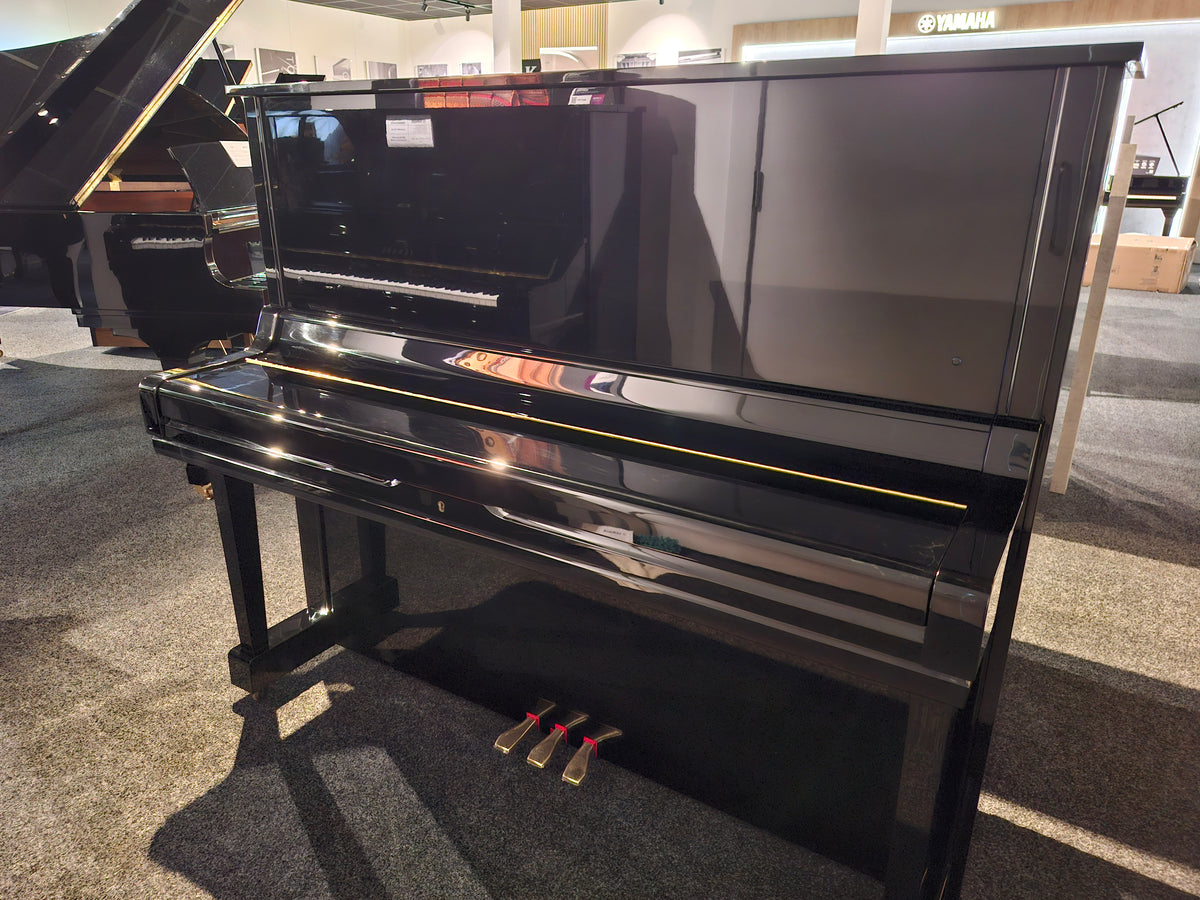 Refurbished Yamaha U3A Acoustic Upright Piano Polished Ebony - Japan, 1983