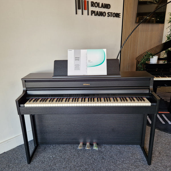 Secondhand Roland HP704 Premium Concert Class Digital Piano Charcoal Black